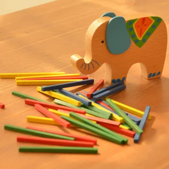 Dzīvnieku Balansēšanas Celtniecības Bloki Zilonis, Kamielis Koka Rotaļlietas Montessori Bilances Spēles Sākumā Mācību Izglītojošas Rotaļlietas Bērniem