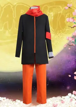 Naruto 8 9 Uzumaki Naruto cosplay kostīmu vīriešu anime drēbes jaka, mētelis piestāv