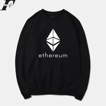 Blockchain Ethereum Pavasara Hoodies Vīriešu/Sieviešu Krekls Ethereum Bitcoin Pulovers ETH Logo pelēkā vārna sporta Krekls Plus Lieluma