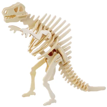 NIDALE modelis Bezmaksas piegāde 3D koka atjautības Dinozauru Sērijas puzzle rotaļlietas DIY bērniem, roku darbs Montēt Modelis