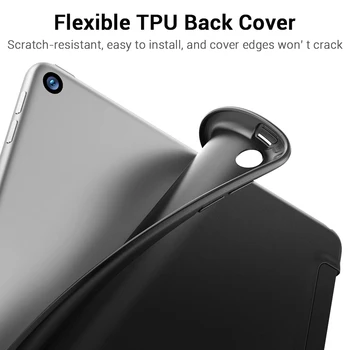 EAR Case for iPad mini 5 2019 Folio Ultra Slim Fit Ādas Smart Case Mīksta Gumijota TPU Atpakaļ Magnētu Cover for iPad mini 5 Lieta