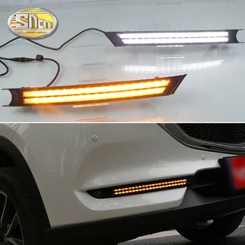 SNCN 2GAB LED Dienas Gaismas lukturi Priekš Mazda CX-5 CX5 2017 - 2020 Plūst Pagrieziena Signāla Relejs ABS 12V dienas gaitas lukturi Miglas Lukturi Apdare