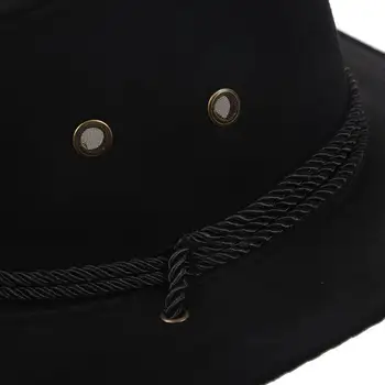 Jaunu Kovboju Klp Zamšādas Izskatās Wild West Iedomātā Cowgirl Unisex Cepure, Melna