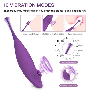 Nepieredzējis Vibrators 10 Ātrumu Vibrācijas Sūcējs Dzelksnis Massager Orālā Seksa Iesūkšanas Klitora Stimulators Erotiska Seksa Rotaļlieta, paredzēta Sievietēm