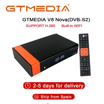 V8 Nova DVB-S2 TV Uztvērējs Digitālās Satelīttelevīzijas Uztvērējs Dekoderis ar Wi-Fi Iebūvēts 1080P Full HD Atbalsts PVR, PowerVu Biss Atslēgas