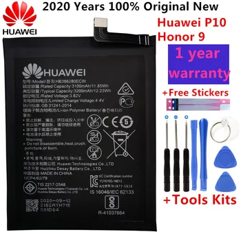 Jaunas Oriģinālas par Huawei HB386280ECW Uzlādējams Li-ion akumulators, Lai Huawei honor 9 P10 Pacelties P10 3200mAh+Instrumentu Komplekti