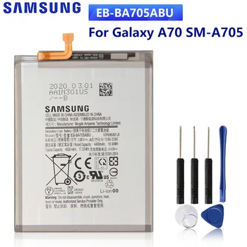 SAMSUNG Oriģinālā Rezerves Akumulatoru EB-BA705ABU Samsung Galaxy A70 A705 SM-A705 Autentisks, Tālruņa Baterijas 4500mAh