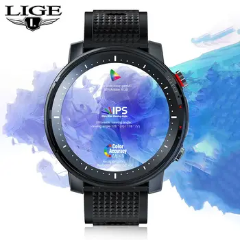 LIGE Smart Skatīties Vīrieši IP68 Ūdensnecaurlaidīga EKG, asinsspiediens, Sirdsdarbības, Miega Uzraudzības Sporta Fitnesa Smartwatch Android, iOS