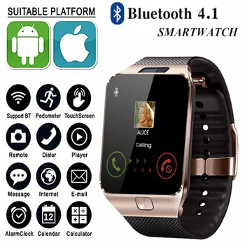 DZ09 Smart Skatīties IP67 Bluetooth Mūzikas Smartwatch Kamera Ar SIM Kartes Zvanu Smart Skatīties Vīrieši Sievietes Reloj Inteligente Par Android