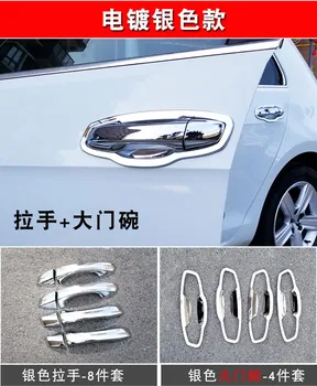 Auto Stils ABS Hromēti Durvju Rokturi Bļodā Durvju rokturi Aizsardzības aptver Vāciņš Melns, par Volkswagen Golf 7/7.5 rline 2013. - 2020. gadam