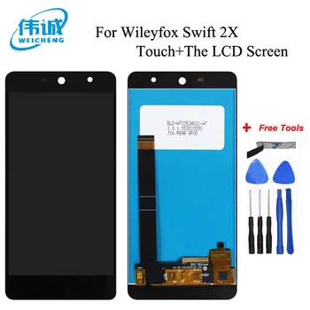 WEICHENG Par Wileyfox Swift 2X Touch screen+ Lcd displejs montāža Wileyfox swift 2x lcd Viedtālrunis nomaiņa