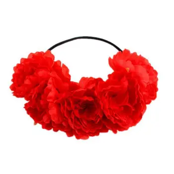 Bohemian Aicinājums Acceressoriess Peoniju Svētki Galvassegu Hipiju Ziedu Headpiece Sieviešu Hairband Kāzu Ziedu Vainagu