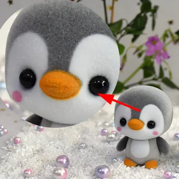 5,5 CM Super Cute Flocking Pingvīns Lelle Kawaii Mini Rīcības Attēls Apdare, Rotaļlietas Bērniem, Meitenēm, Izsmalcinātu Rotaļlietas Ziemassvētku Dāvanu