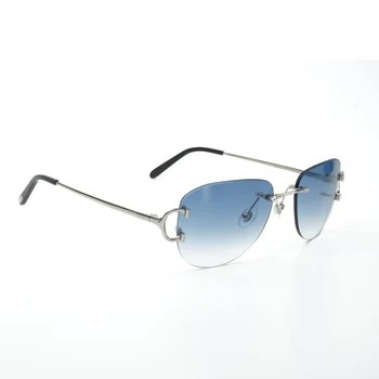 Metāla Rāmis Ovālas formas Saulesbrilles Vīriešiem bez apmales Brilles Piederumi Oculos Ēnā Vasarā Vintage Brilles par Beaching Vadītāja