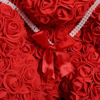 23 cm Valentīna Diena Mākslīgā Red lācītis Rozes Ziedu, Dāvanas Kaste, lai Sieviešu Plīša Lācis, Trusis Dāvanu
