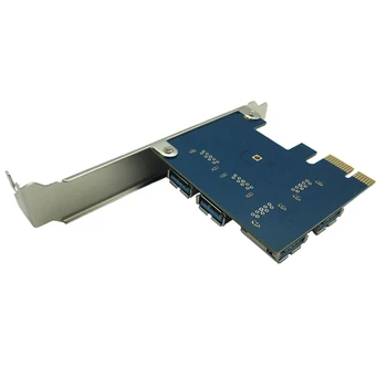 Karstā PCIE PCI-E, PCI Express Stāvvadu Karte 1x, lai 16x 1 līdz 4 USB 3.0 Slots Reizinātājs Hub Adapteris Bitcoin Mining Miner BTC Ierīces