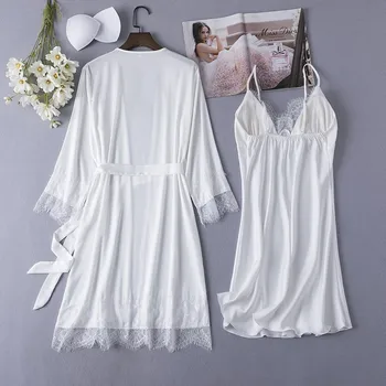 Sievietes, Jaunas, Līgava, Līgavas Kāzu Tērpu Sieviešu Sleepwear Bordo Peldmētelis Kimono Viskozes Gadījuma Naktskrekls Mājas Drēbes