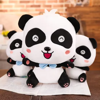 1GB 22 cm Jauki Panda Plīša Rotaļlietu, Mīksto Pildījumu Pāris Panda Lelles Kawaii Bērnu Pavada Nap Spilveni Dzimšanas dienas Dāvana Bērniem