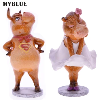 MYBLUE Kawaii Bull Simbols 2021. Gadā Sveķu Supermens Marilyn Zodiaka Ziemeļvalstu Mājas Telpu Dekorēšana Aksesuāri Fengshui