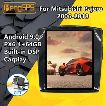 Par Mitsubishi Pajero 4 V97 V93 Shogun Montero 2006+ Auto multimedia player Tesla Android PX6 stereo Radio Audio GPS Navigācija Vadītājs uni