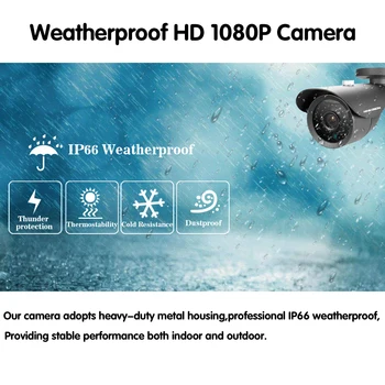 AHD 8CH CCTV 1080P HDMI DVR 2.0 MP 3000TVL Āra Ūdensizturīgs CCTV Camera set Home Drošības Sistēmas Uzraudzības Komplekts 2TB HDD