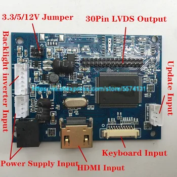 HDMI LVDS LCD Kontrolieris Dēlis+Apgaismojums Inverter+30Pins Kabeļu Ipad 2 1024X768 9.7