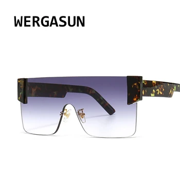WERGASUN Klasika Vintage Laukumā Saulesbrilles Sieviete Lielgabarīta Saulesbrilles Sievietes/Vīrieši Retro Saulesbrilles Lentes De Sol