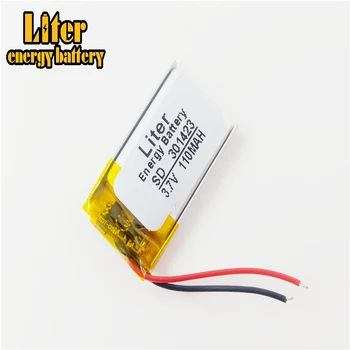 Li-polymer 301423 110mAh 3.7 V Baterija Ražotājs ar CE,ROHS,UL sertifikāti