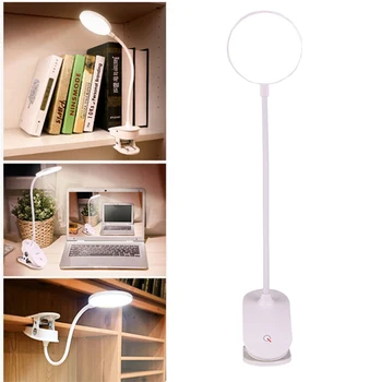 Galda Lampa USB Flexo LED Galda Lampa Studiju Galda Lampas Ar Klipu Gultā, Lasot Grāmatu, Gaisma, Galda Lampas Galda Touch Guļamistabas Gultas Lampa