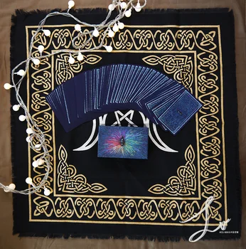 60x60cm Altāra Tarot Auduma galda spēle tarot kartes, galdauts, kokvilnas Wicca Astroloģija galda vāka segu Zīlēšana