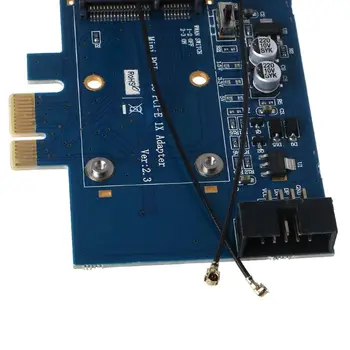 Mini PCI-E, PCI Express uz PCI-E 1x Adapteris ar SIM Kartes Slots, WiFi, 3G/4G/LTE Bezvadu tīkla Karte Konvertētājs