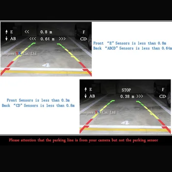 Koorinwoo Parktonic Automašīnu Parkošanās Sensoru Komplekts 6 Automašīnas Monitoru Atpakaļskata Spogulī, 2 Priekšējā Zonde Autostāvvieta camra Sistēmas Auto Detektors 4