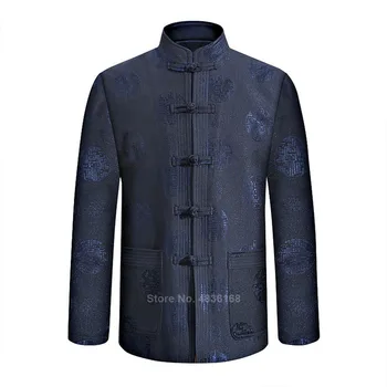 Tang Uzvalks Tradicionālā Ķīniešu Apģērbi Vīriešiem Pilna Piedurknēm 2020 Ziņas Kung Fu Apģērbu Jauno Gadu Drēbes, Vintage Puse Vīriešu Jaka