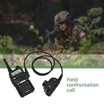TAC-SKY taktiskās austiņas militāro adapteri walkie-talkie RĀCIJSAZIŅAS U94 RĀCIJAS ir piemērots medībām trokšņa samazināšanas šaušanas austiņas