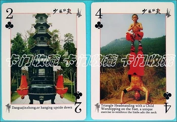 54pcs/set Ķīnas Shaolin kungfu spēļu kārtis mūks pokera komplekts jaunums kultūras pokers kolekcija kartes