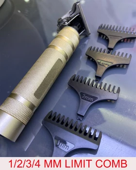 Elektriskā Uzlādējams T-blade Hair Clipper Frizētava Griešanai Matu apgriešanas mašīnu Griešanas Barbershop Bezvadu Baldheaded Outliner Vīriešiem