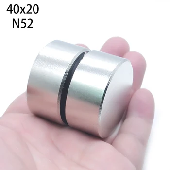 2gab Neodīma Magnēts N52 40x20 mm Super Spēcīgu Kārta retzemju Spēcīgs NdFeB Gallija metāla magnētiskās skaļrunis N35 40*20 Disku