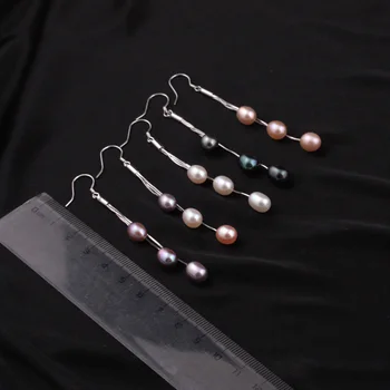 [MeiBaPJ] Dabas pērle kāzu rotaslietas komplekti sievietēm ilgi pušķis auskari kaklarotas augstākās kvalitātes ar dāvanu kastē