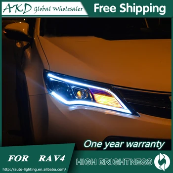 Lukturi Automašīnas Toyota RAV4. - 2016. GADA DRL Dienas Gaitas Gaismas Lukturi LED, Bi Ksenona Spuldzi Miglas lukturis Tuning Auto Aksesuāru