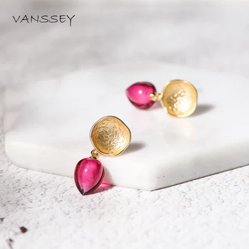 Vanssey Modes Rotaslietas Darinātas Ūdens Piliens rokām veidotas Stikla Dabas Baroka Pērle Vilināt Auskari Aksesuāri Sievietēm 2019 Jaunas
