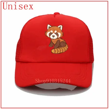Sarkanā panda Raķešu baccoon trumpis cepure beisbola cepure sievietēm, bērnu vasaras cepure meitenēm trumpis cepure beisbola cepure sieviešu beisbola cepure