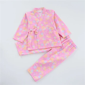 Japāņu Stila Sieviete Yukata Kimono Pidžamas Komplekts Tradicionālo Ziedu Pieaugušo Atpūtas Vasaras Sleepwear Mājas Naktskrekls Peldmētelis