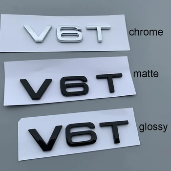 Burtu Skaits, Emblēmu V6T V8T V10 W12 Auto Stils Spārnu Sānu Aizmugurējā Bagāžnieka Emblēmu, Logo, Uzlīme Audi A4L A5 A6L A7 A8L TT RS7 SQ5
