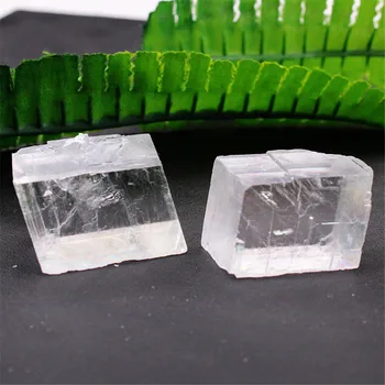 50g Dabas Caurspīdīga Balta Optiskā Kalcīts Minerālu Paraugu Dziedināšanas kristāla kvarca akmens Mājas apdare
