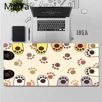 Maiya augstākās Kvalitātes Cute Kaķu ķepu modelis Slēdzenes Malas Peles Paliktņa Spēli Bezmaksas Piegāde Liela Pele Pad Klaviatūras Mat