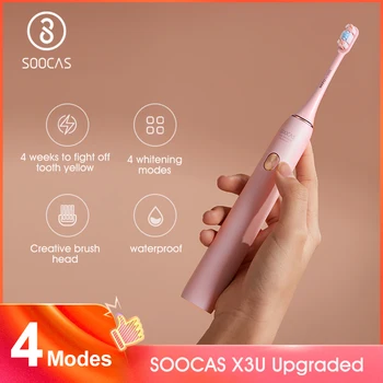 SOOCAS Elektriskā zobu Suka X3U-S Sonic Zobu Suka Ultraskaņas Automātiskās Modernizētas Ātri Uzliekams Pieaugušo Ūdensizturīgs