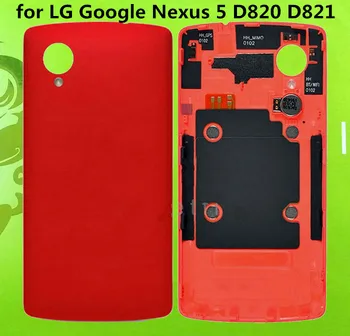 Par LG Google Nexus 5 Atpakaļ Akumulatora Vāciņu D820 D821 Aizmugures Gadījumā, Durvju Mājokļu Šasija Rezerves Daļas Par LG Nexus 5 NAV NFC