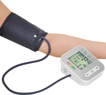 Automātisko digitālo LCD augšdelma asinsspiediena monitors, sirds ritms, pulsa mērītājs, kamertonis, pulsa mērītājs