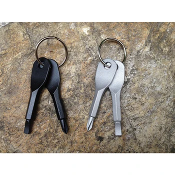 2GAB Phillips Skrūvgrieži Atslēgas Formas Precizitāte Lietie Tērauda Mini Iešķeltu Keychain Kabatas Remonta Instrumenti Daudzfunkciju