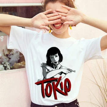 Vasaras Harajuku Sieviešu T-krekls La Casa De Papel iespiesti Hip Hop T krekls Modes Nams Papīra Sieviete baltā Tshirt ir Liela Augšu
